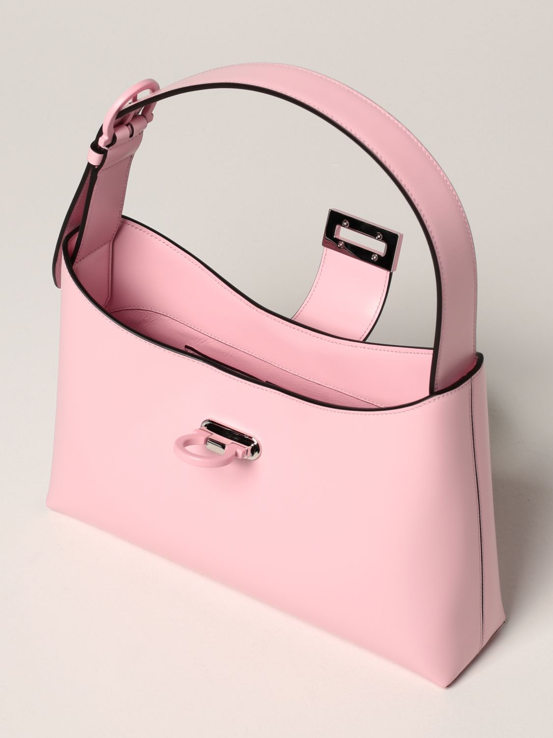 Shoulder bag Salvatore Ferragamo: Salvatore Ferragamo Trifolio shoulder bag in leather pink 5