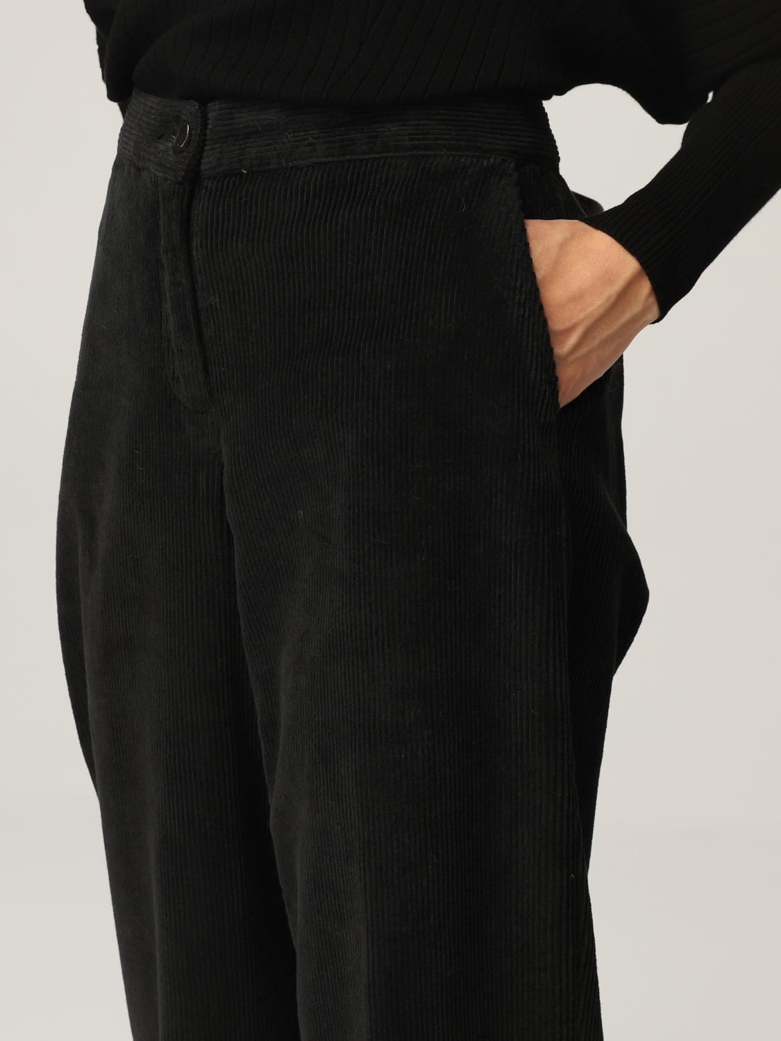 TWINSET: Pantalone Twin-set in velluto a coste - Nero | Pantalone Twinset  212TT2322 GIGLIO.COM