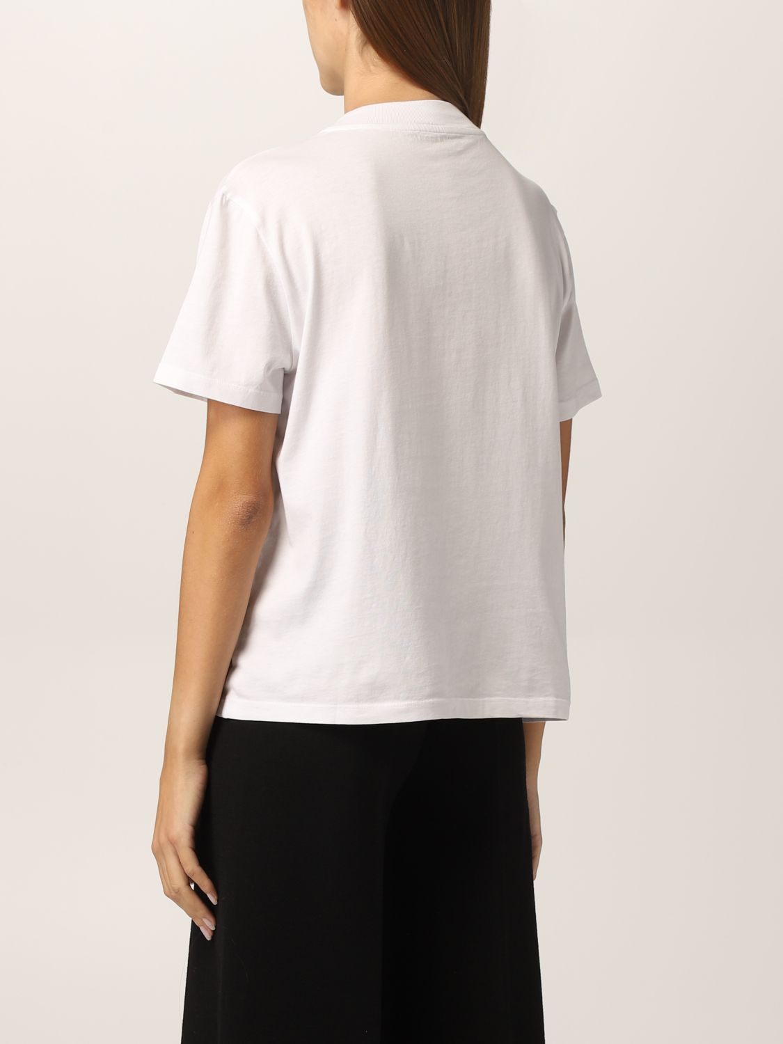 LIVIANA CONTI: cotton t-shirt with logo - White | Liviana Conti t-shirt ...
