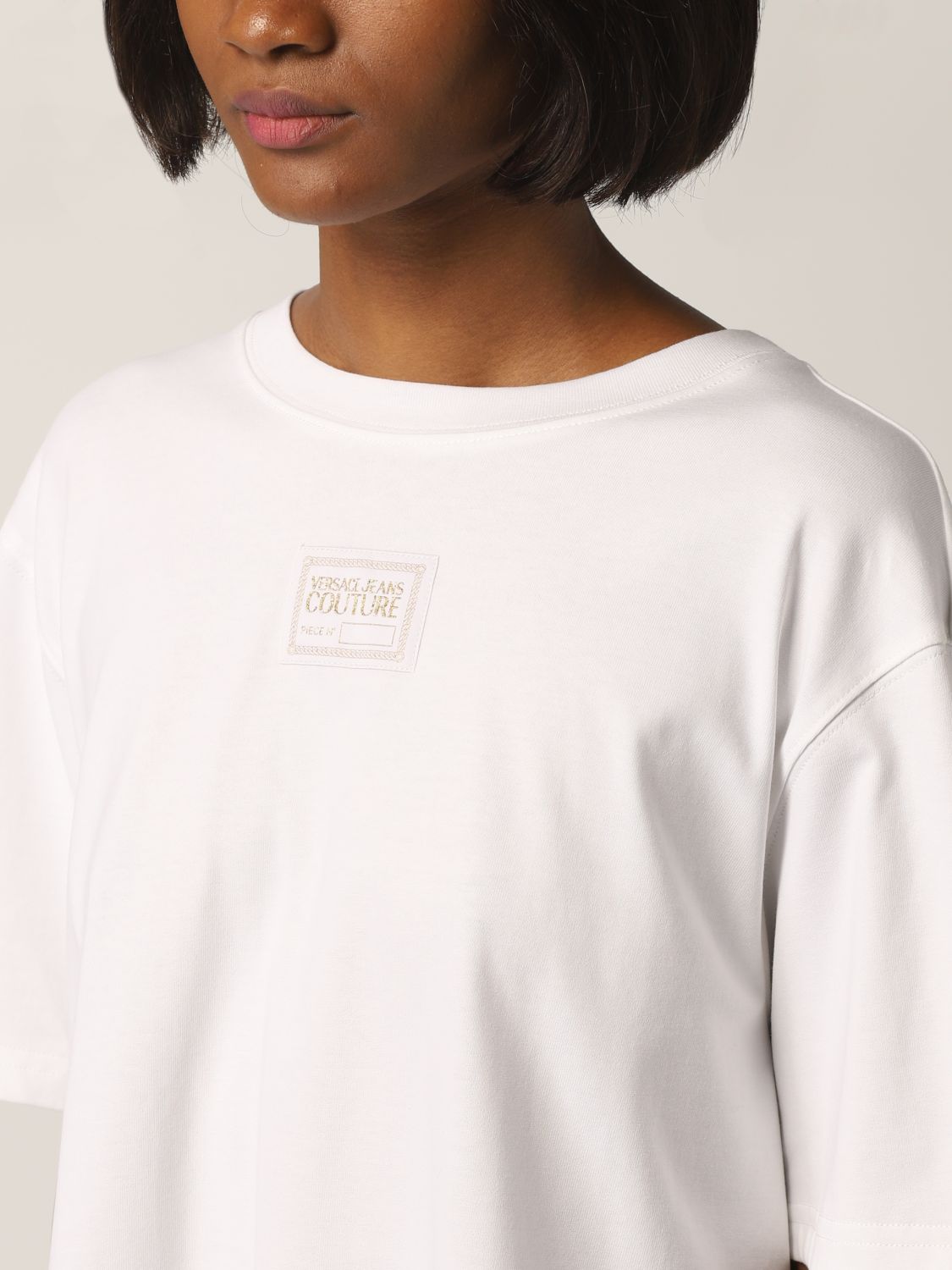 Camiseta Versace Jeans Couture: Camiseta mujer Versace Jeans Couture blanco 4