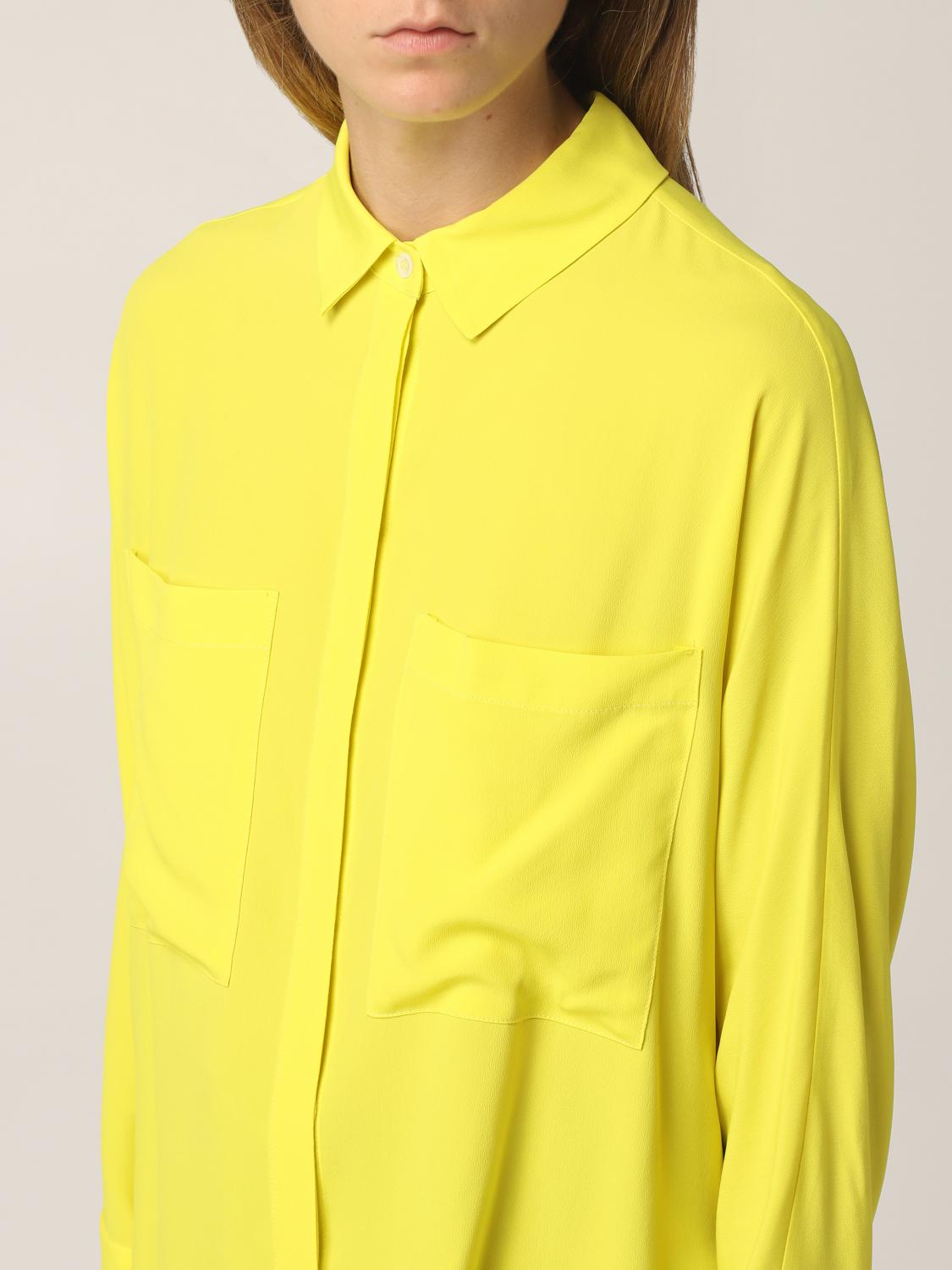 camicia donna gialla