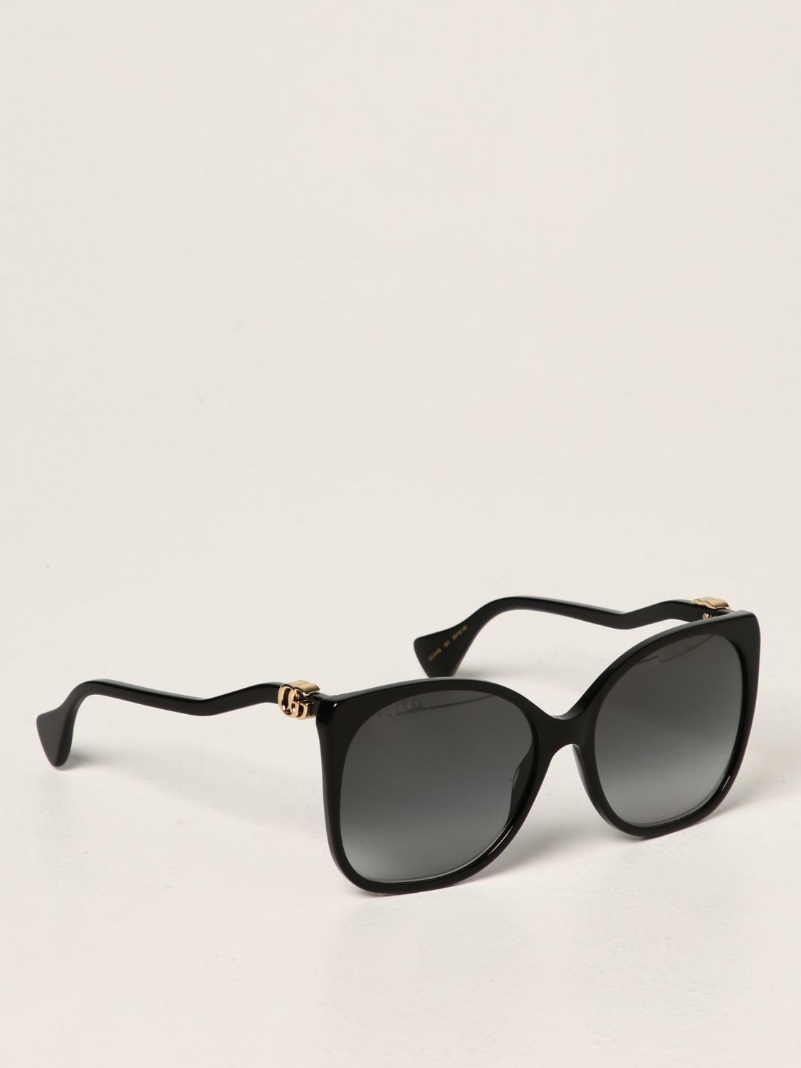 GUCCI: sunglasses in acetate - Black | Gucci sunglasses GG1010S online ...