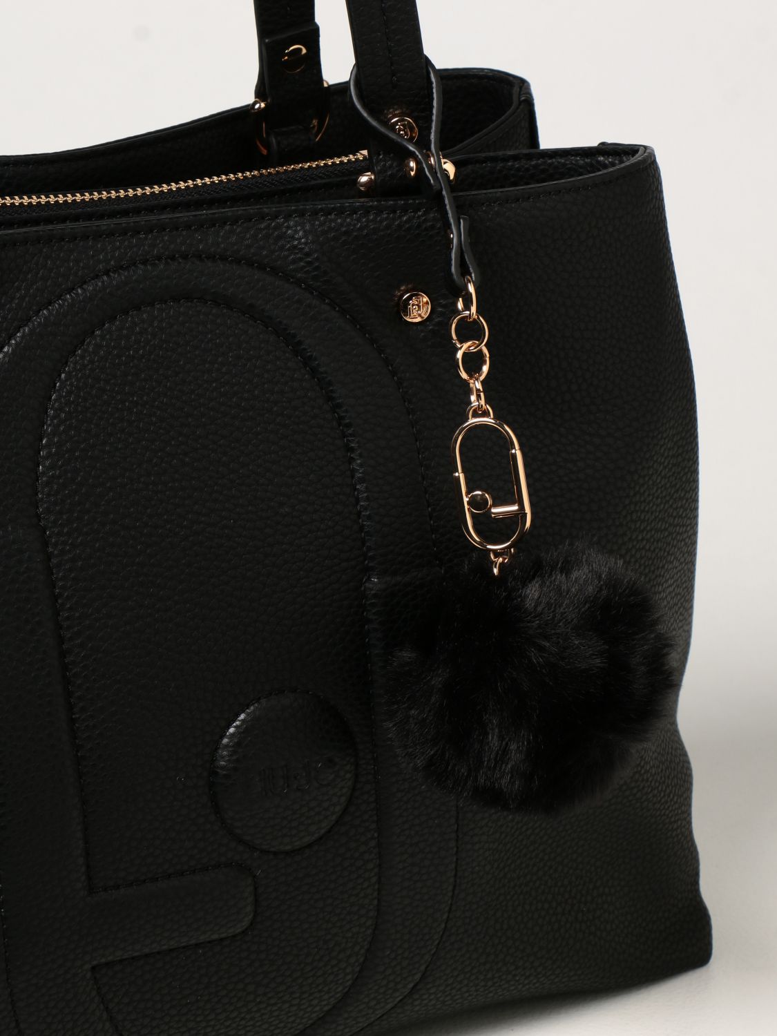 Tote bags Liu Jo: Liu Jo bag in synthetic leather with logo black 3