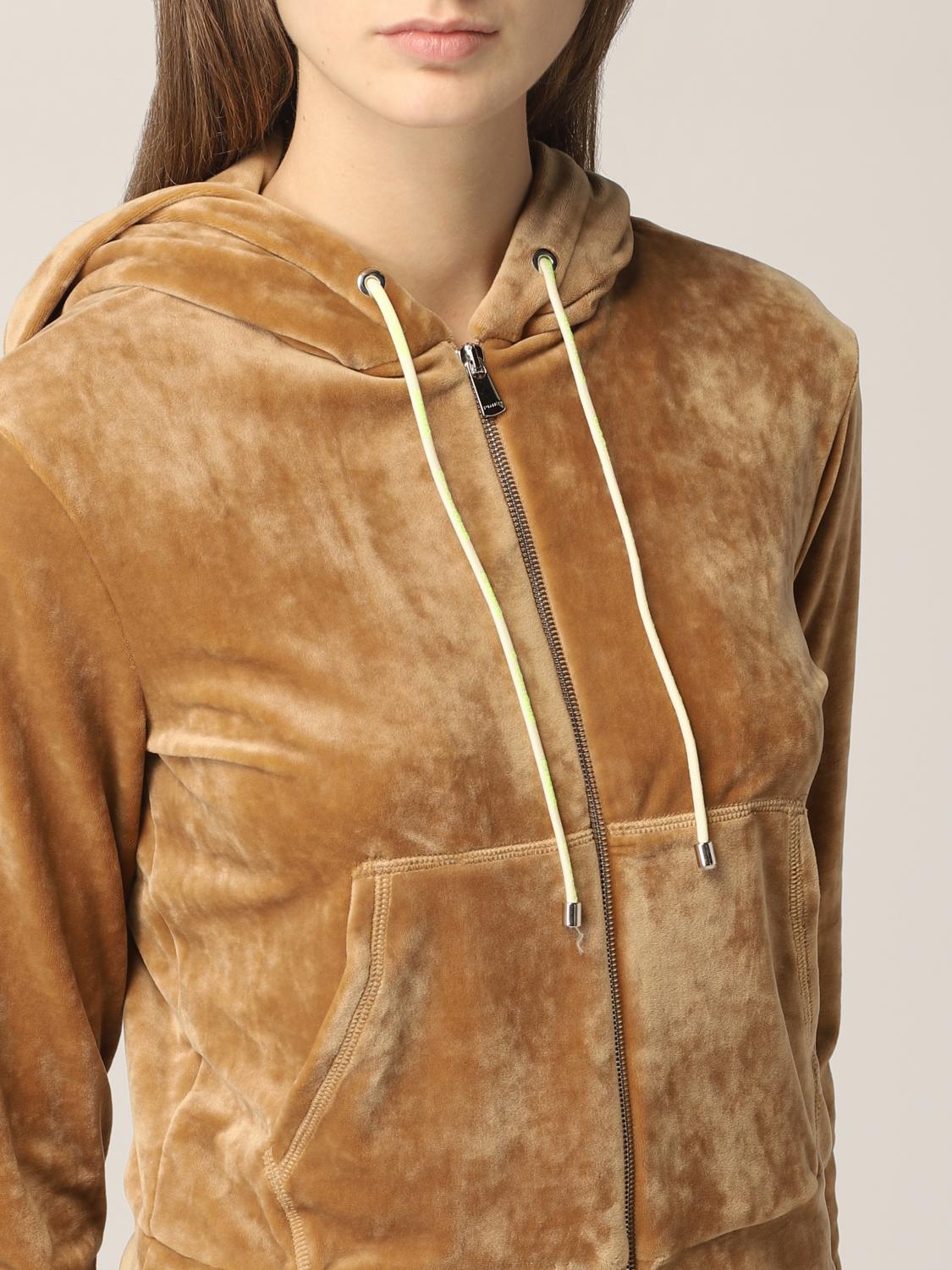 PINKO: Felpa in ciniglia - Beige | Felpa Pinko 1G16MP Y7CX GIGLIO.COM