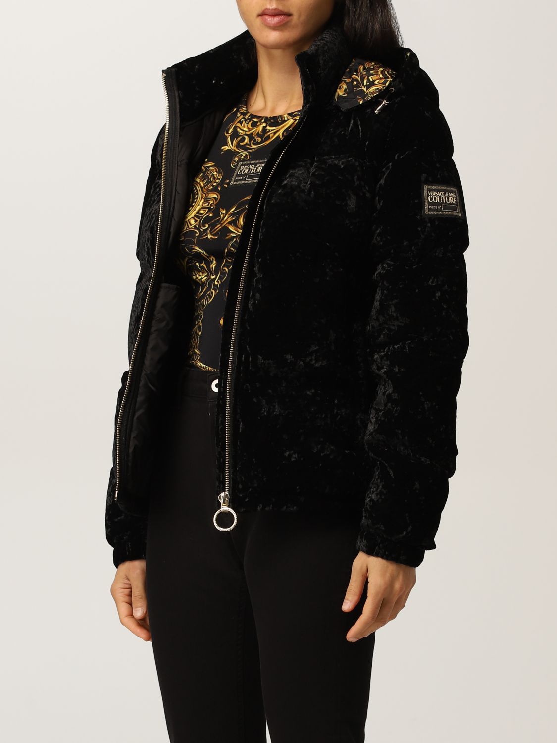 VERSACE JEANS COUTURE: para mujer, Negro | Chaqueta Versace Jeans Couture 71HAS409CN000 en línea en GIGLIO.COM