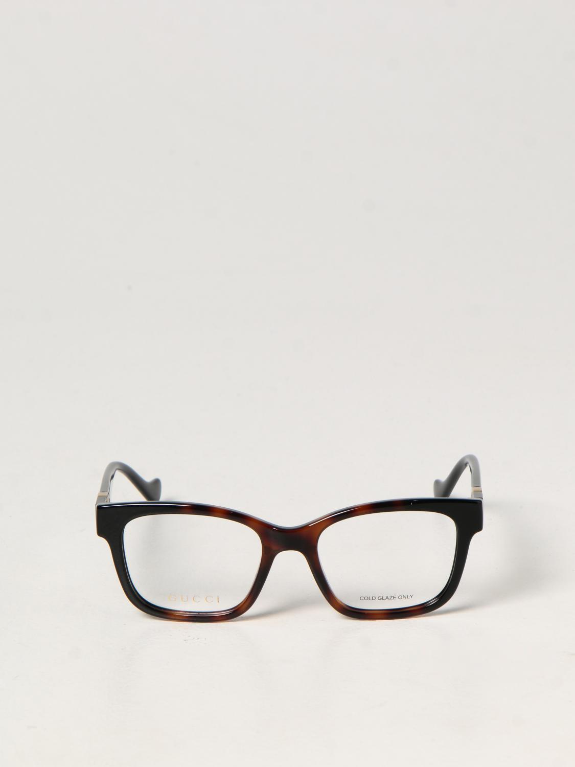 GUCCI: Occhiali da vista in acetato - Marrone | Occhiali Gucci GG1025O  GIGLIO.COM
