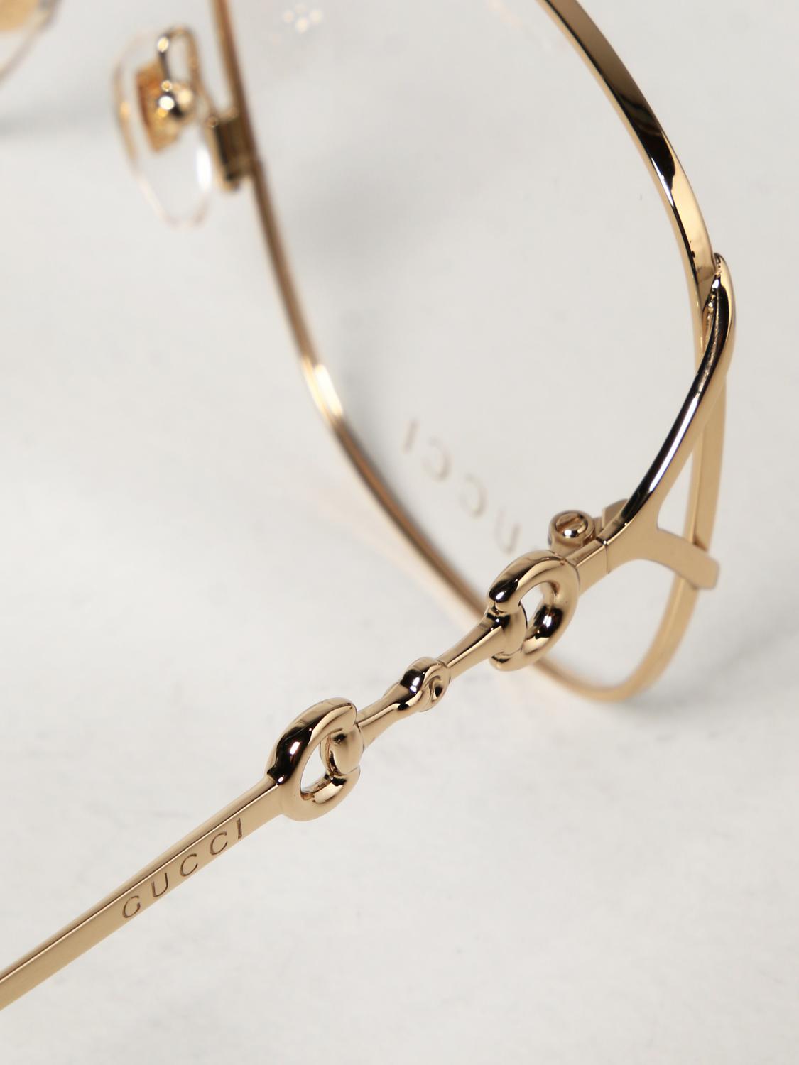 GUCCI: Occhiali da vista in metallo - Oro | Occhiali Gucci GG1019O  GIGLIO.COM