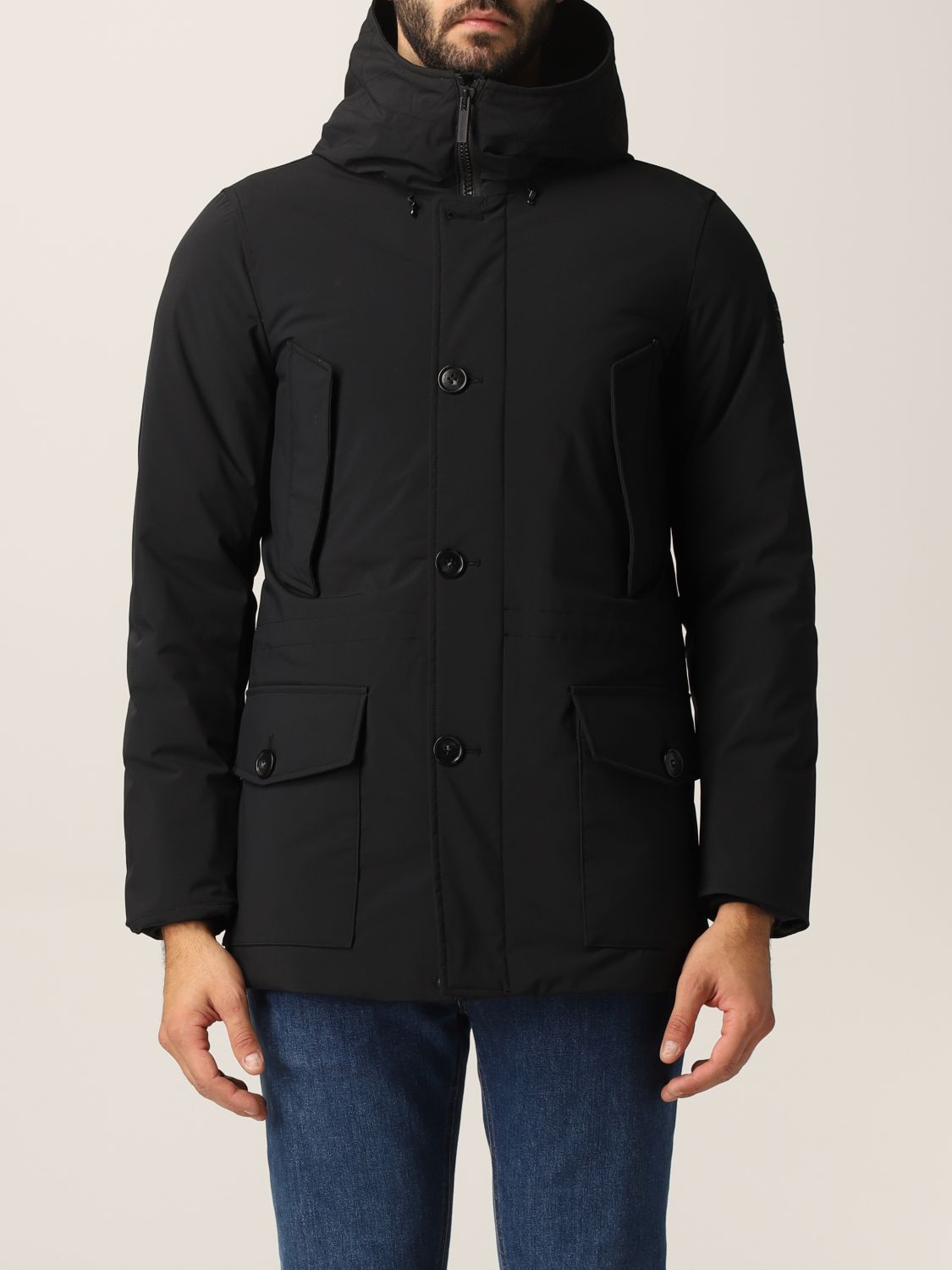 WOOLRICH: jacket for man - Black | Woolrich jacket CFWOOU0465MRUT0102 ...