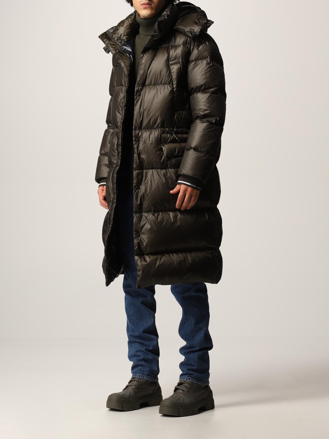 emporio armani long down jacket