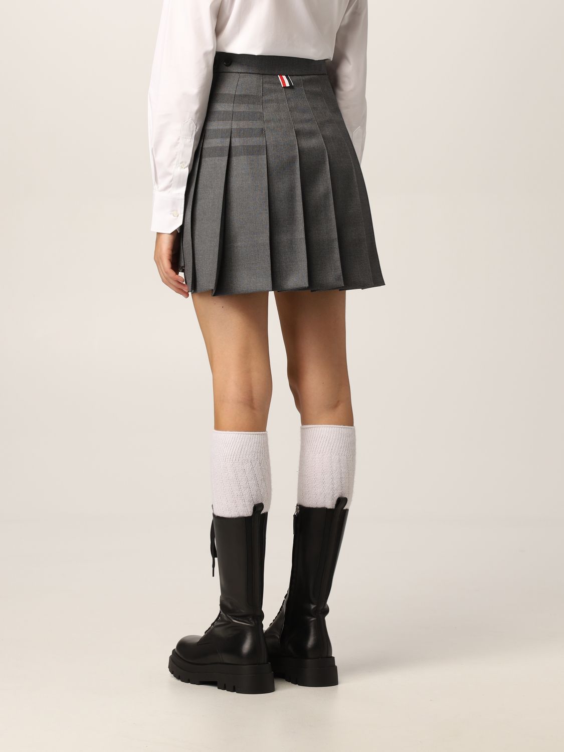 THOM BROWNE: Skirt women - Grey | Skirt ...