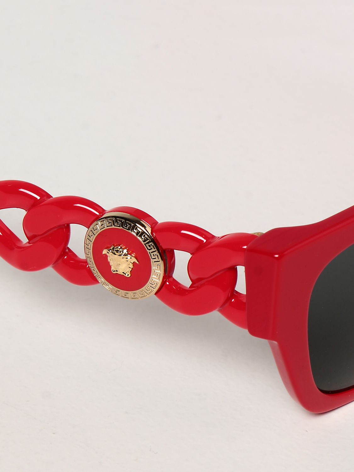  Versace Gafas de sol para hombre, montura roja, lentes de  espejo rosa, 2.362 in, Rojo - : Ropa, Zapatos y Joyería