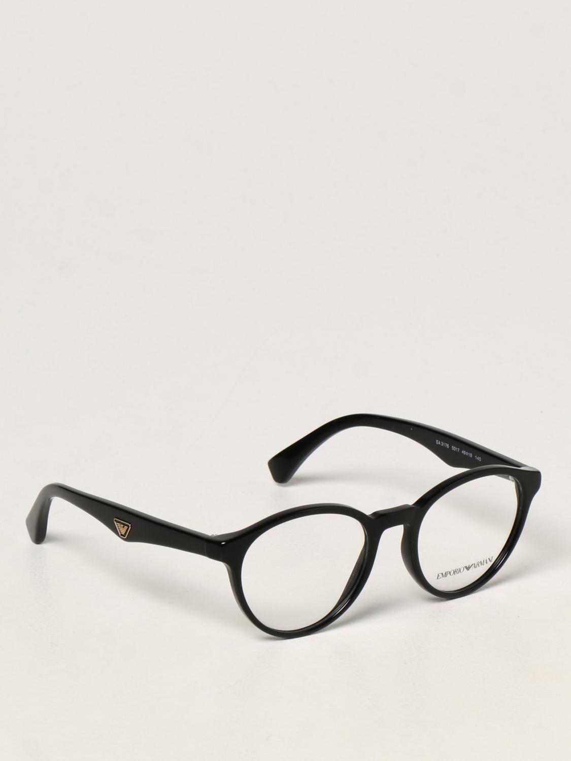 Emporio Armani Outlet: acetate eyeglasses - Black | Glasses Emporio Armani  EA 3176 GIGLIO.COM