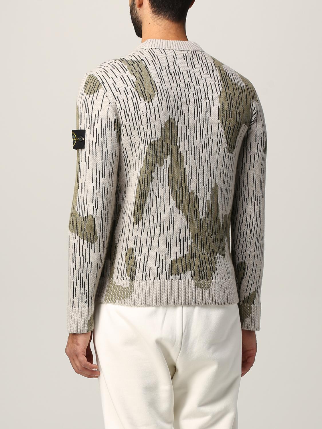 STONE ISLAND jumper for men Military Stone Island jumper 575D5