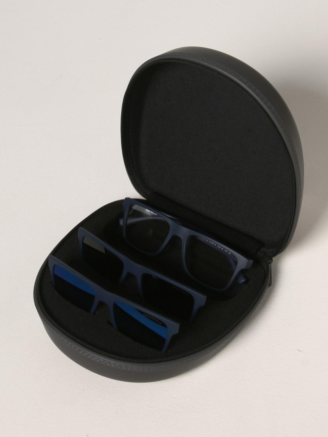 Emporio Armani Outlet: Occhiali da vista + 2 clip in acetato - Blue | Occhiali  Emporio Armani EA 4115 + 2 CLIP GIGLIO.COM