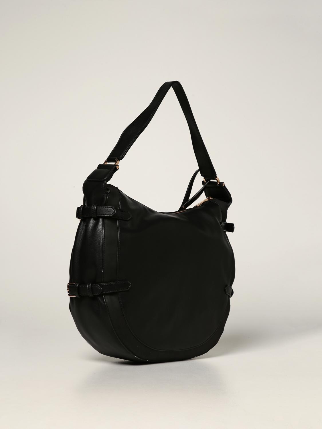 LIU JO bag in synthetic leather with studs Black Shoulder Bag Liu