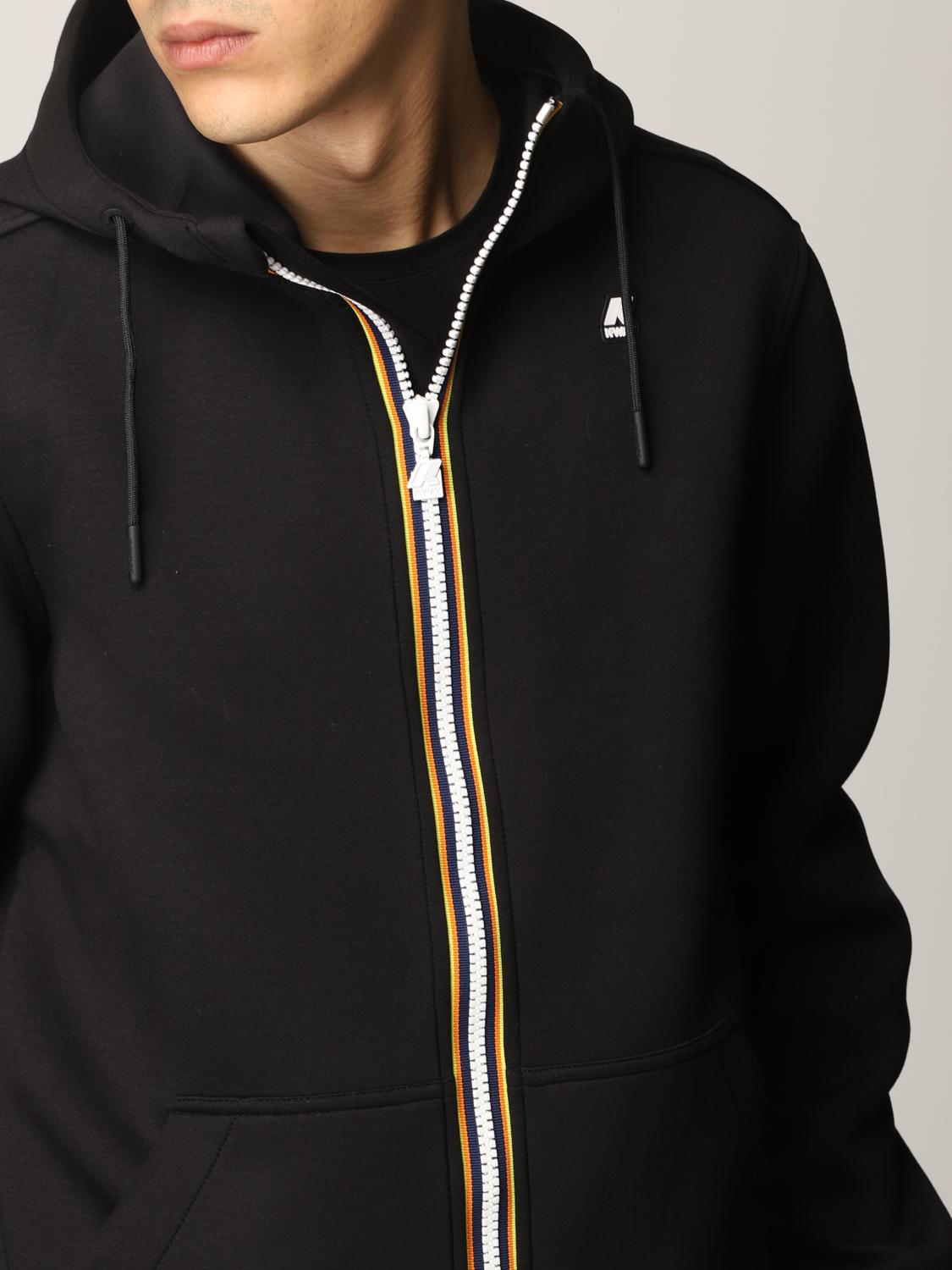 K-WAY: Felpa Rainer Spacer in tessuto interlock - Nero | Felpa K-Way  K21171W GIGLIO.COM