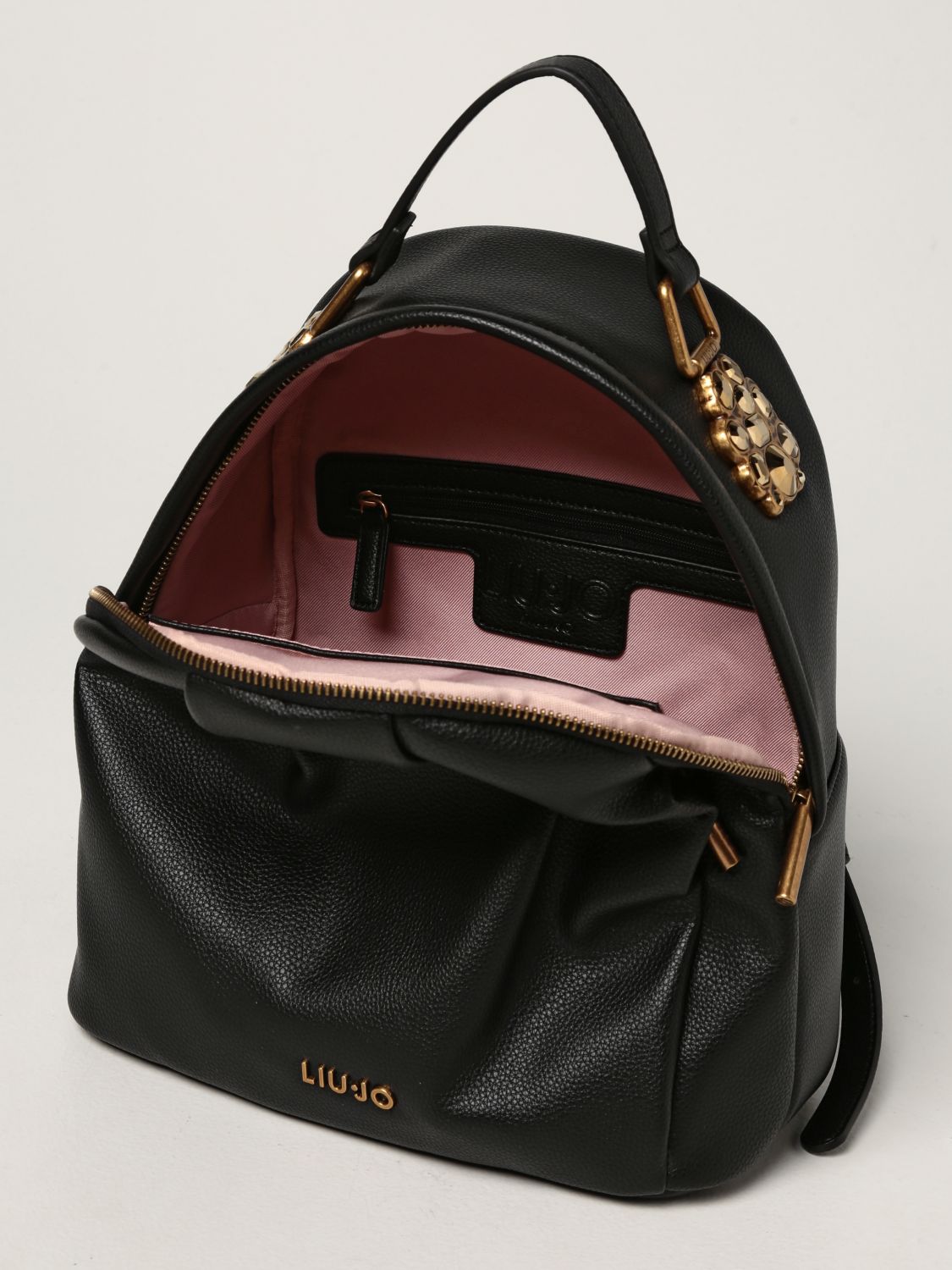 Backpack Liu Jo: Liu Jo backpack in synthetic leather with jewel details black 4