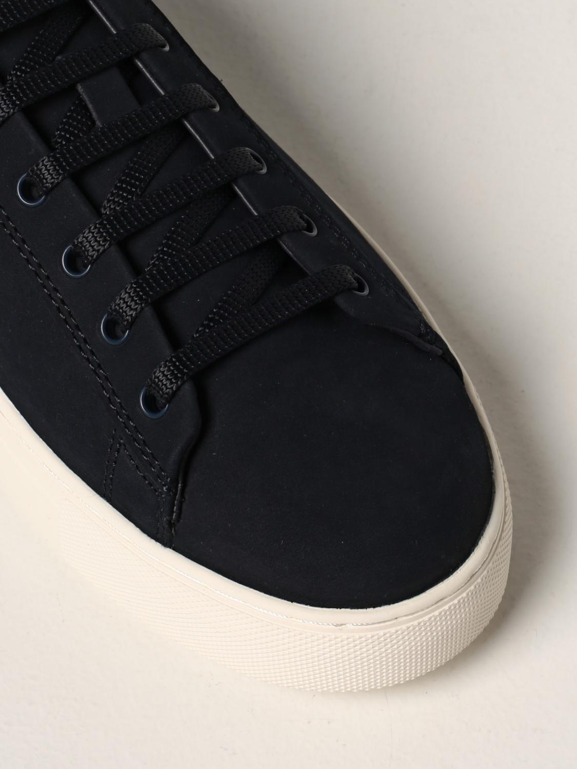 EMPORIO ARMANI: sneakers in nubuck - Navy | Sneakers Emporio Armani X4X550  XF570 GIGLIO.COM