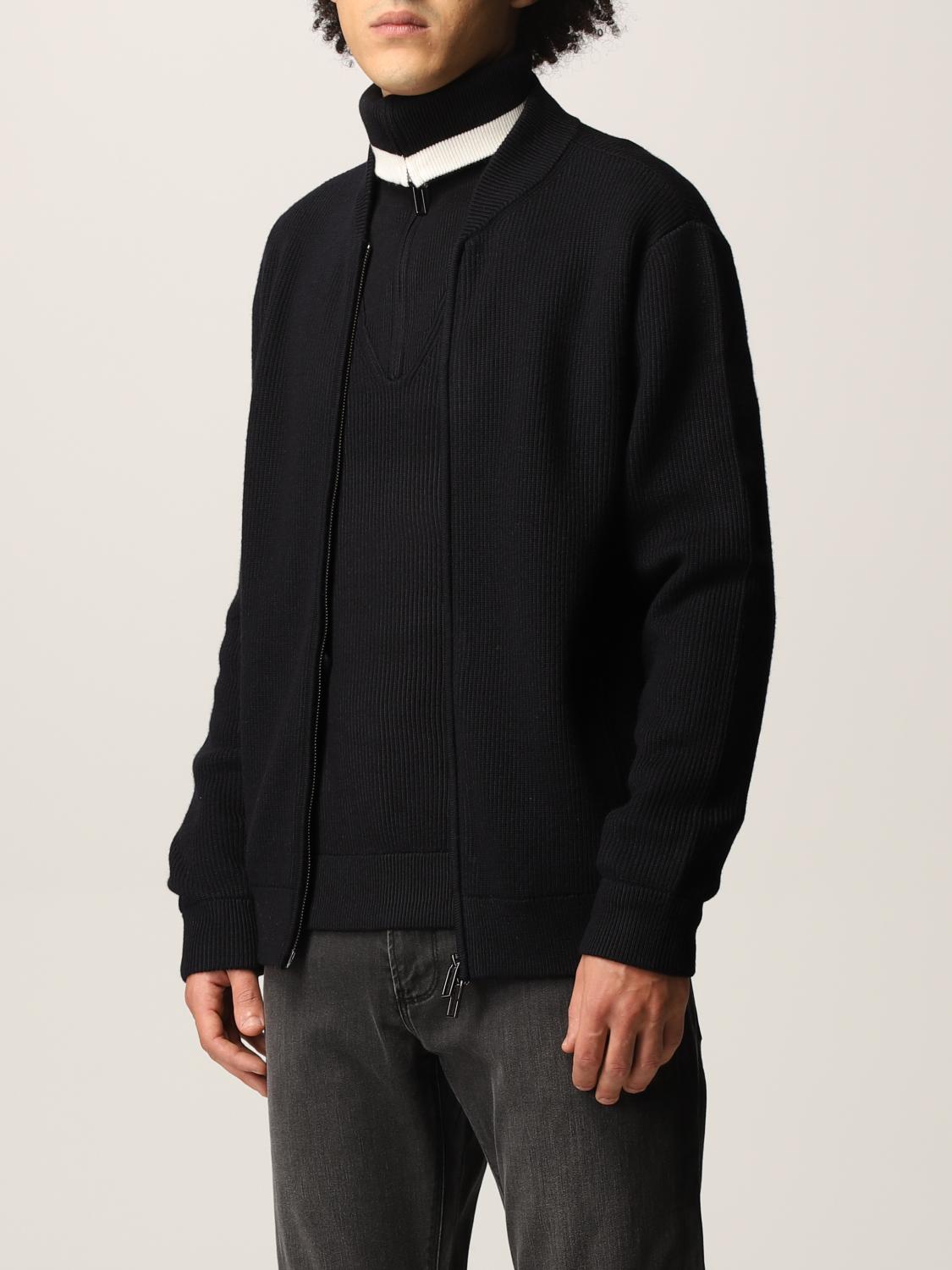 armani zip cardigan