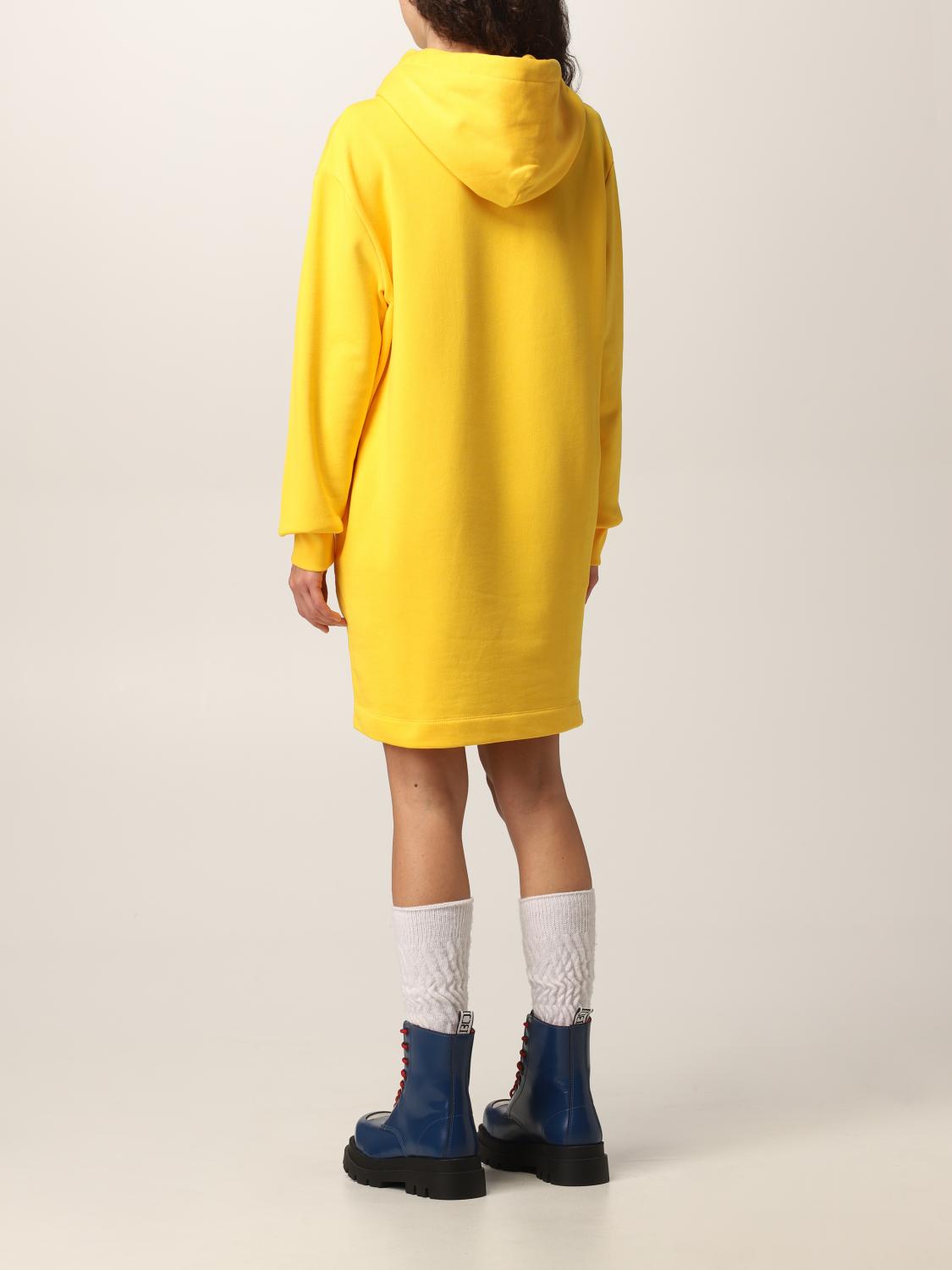 LOVE MOSCHINO dress in cotton blend Yellow Love Moschino dress