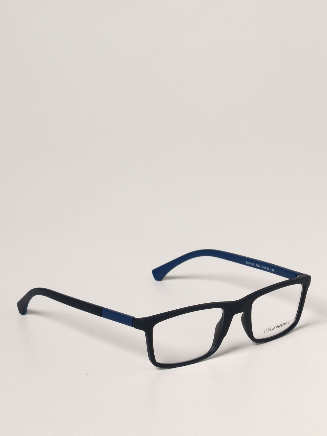 Emporio Armani Outlet: acetate eyeglasses - Blue | Emporio Armani  sunglasses EA 3152 online on 