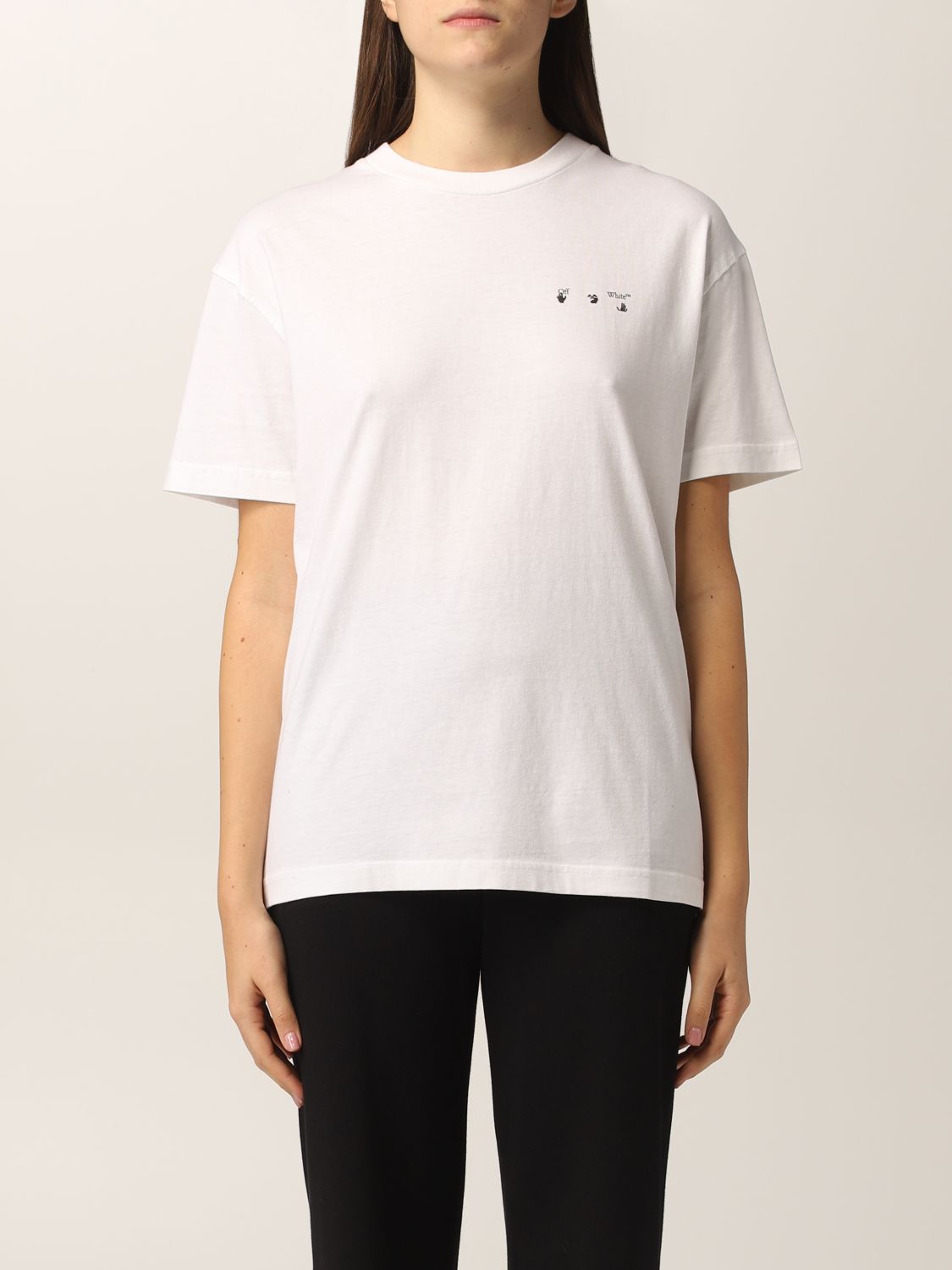 OFF-WHITE: t-shirt for woman - Black | Off-White t-shirt ...