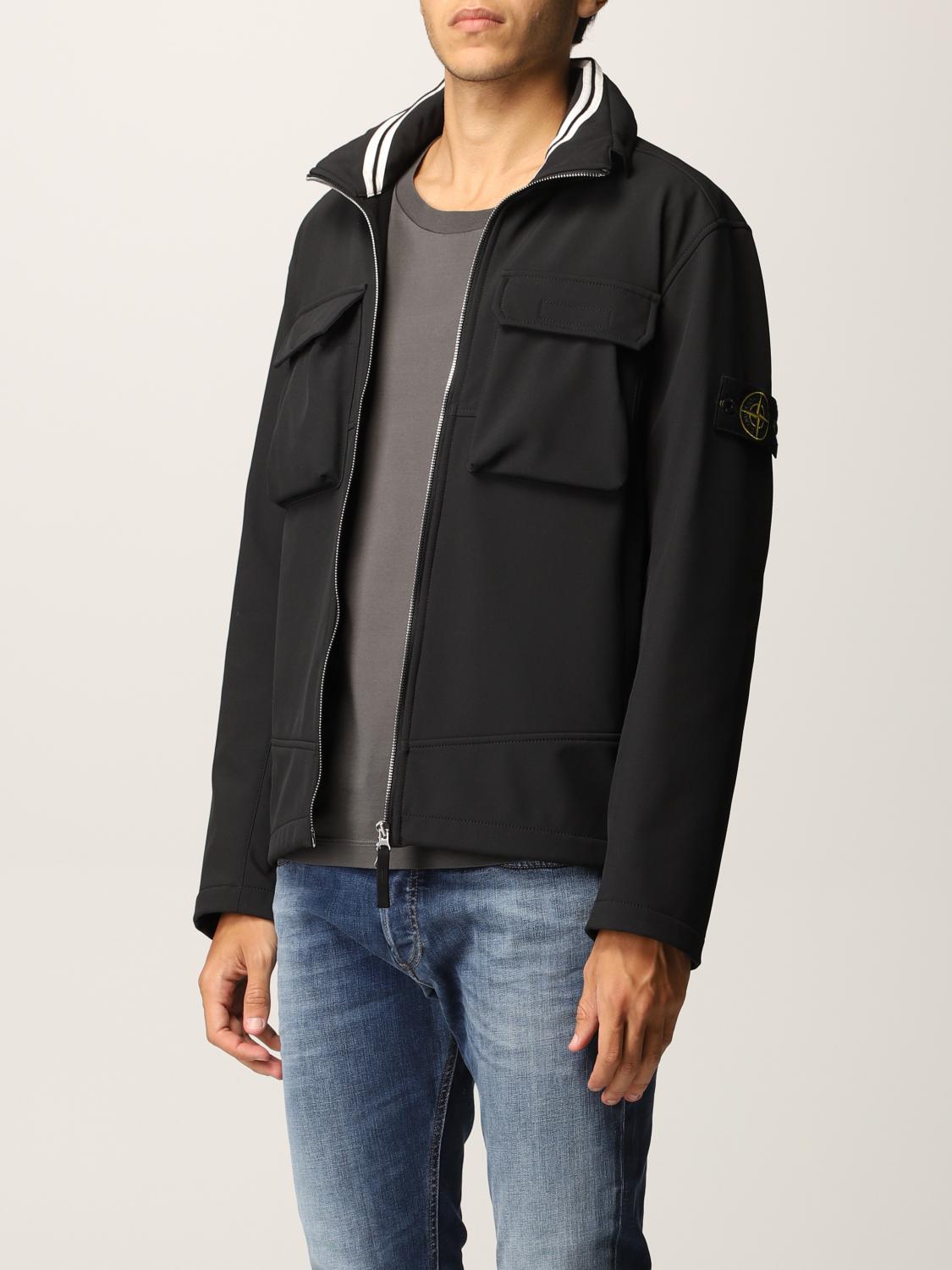 grey stone island jacket mens