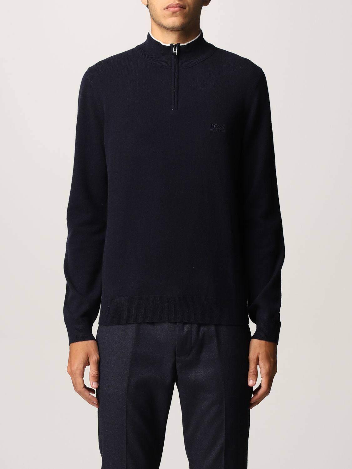 BOSS: sweater for man - Blue | Boss sweater 10237307 online at GIGLIO.COM