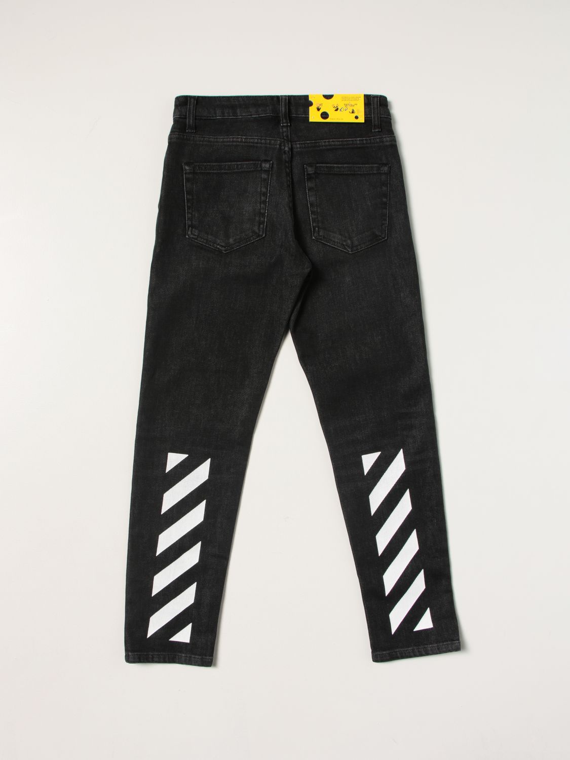 Victor Higgins Occasionally OFF-WHITE: jeans for boys - Black | Off-White jeans OBYA002F21DEN003 online  on GIGLIO.COM