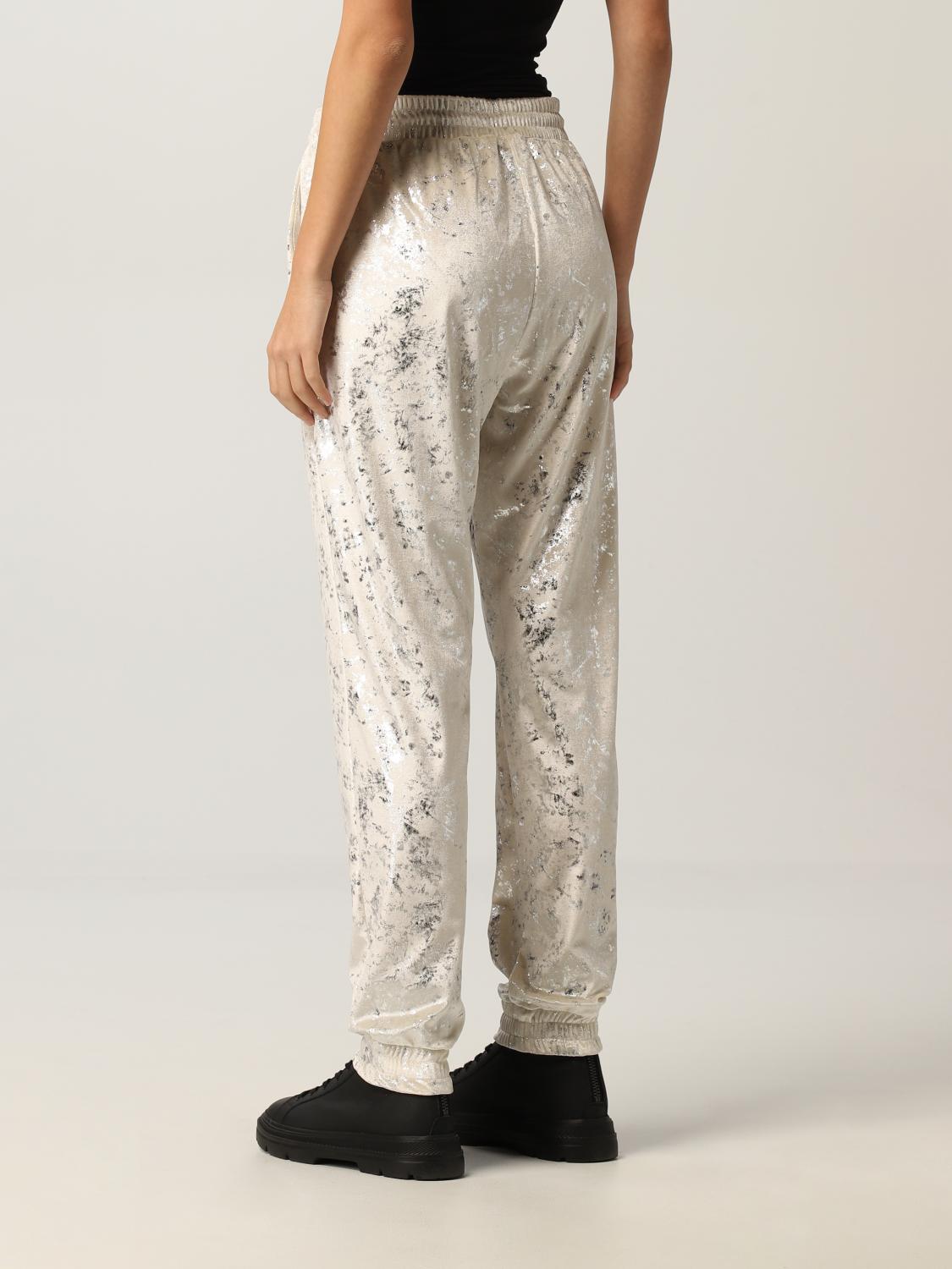 PINKO: Pantalone jogging in ciniglia - Avorio | Pantalone Pinko 1G16L3 8499  GIGLIO.COM