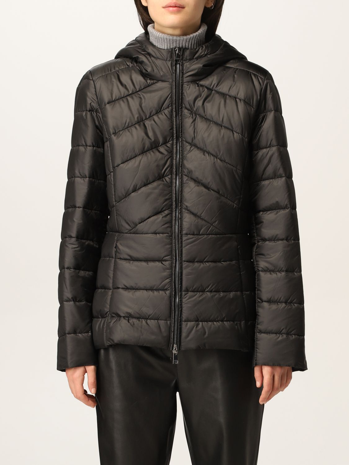 LIU JO: down jacket in padded and quilted nylon - Black | Liu Jo jacket ...