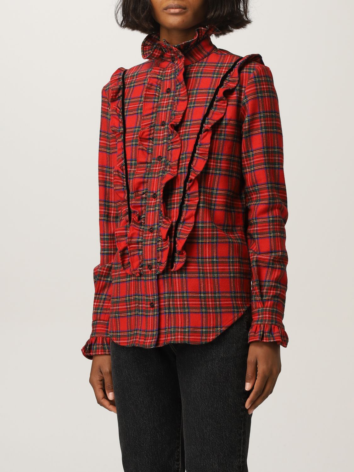 Camisa Saint Laurent: Camisa mujer Saint Laurent rojo 3