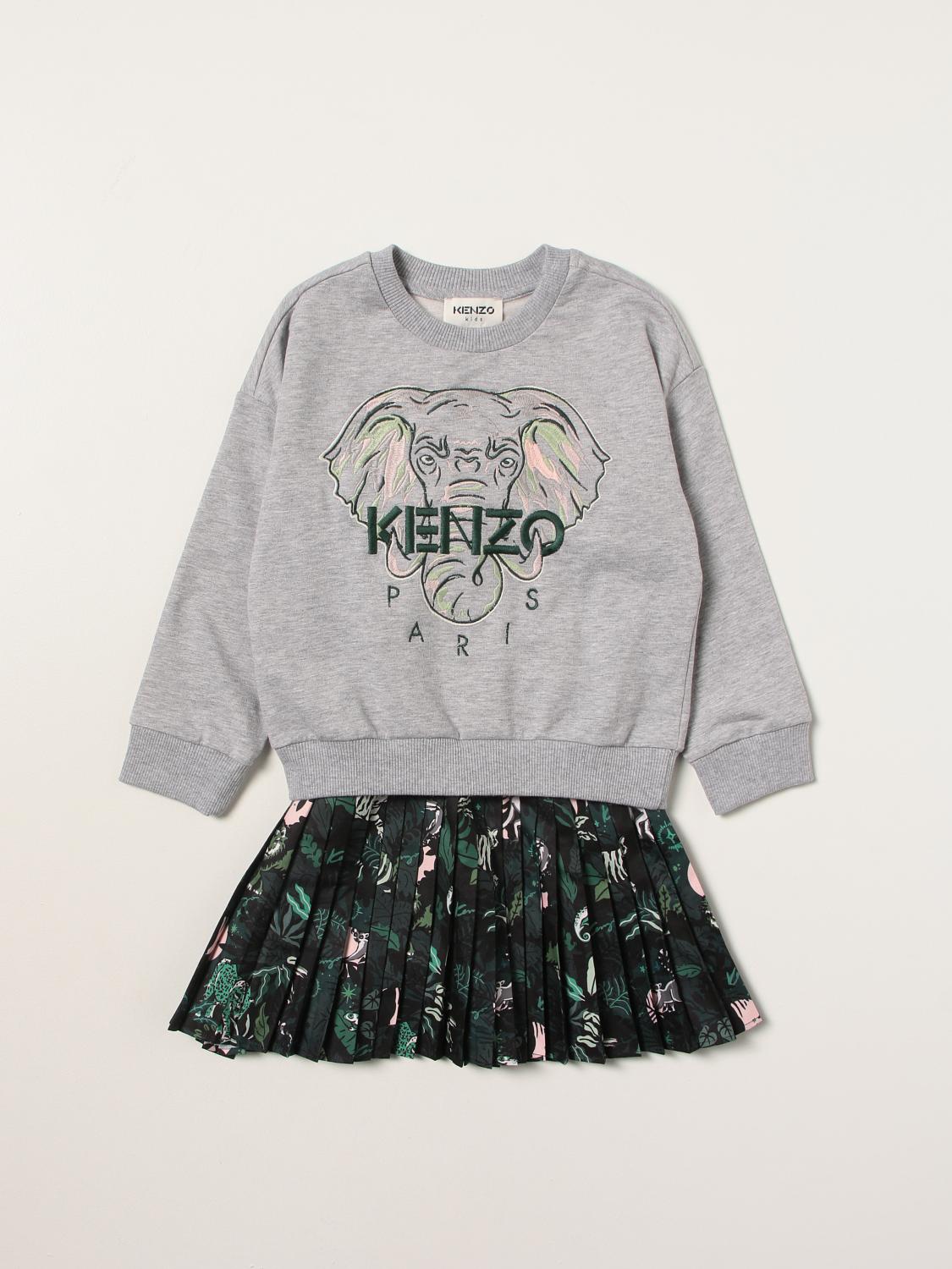 Kenzo Junior Dress Kids In Grey ModeSens