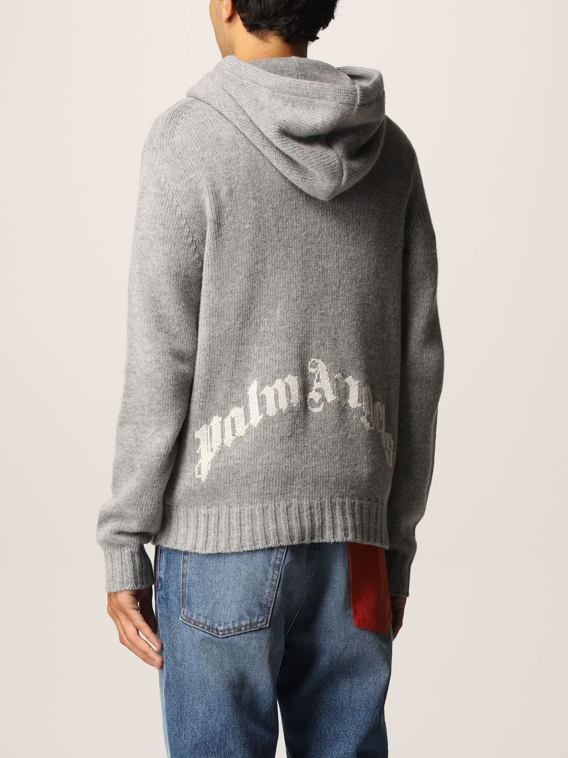 Cardigan Palm Angels: Pull homme Palm Angels gris 3
