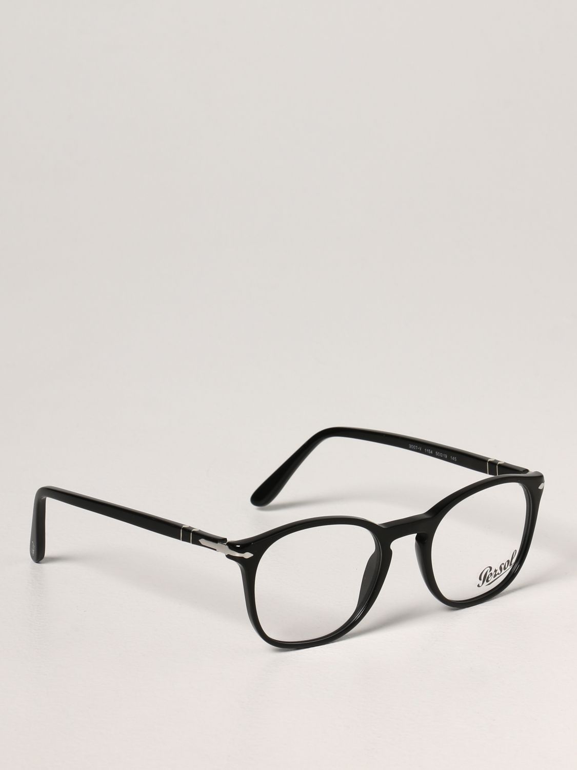 Glasses Persol: Persol eyeglasses in acetate black 1