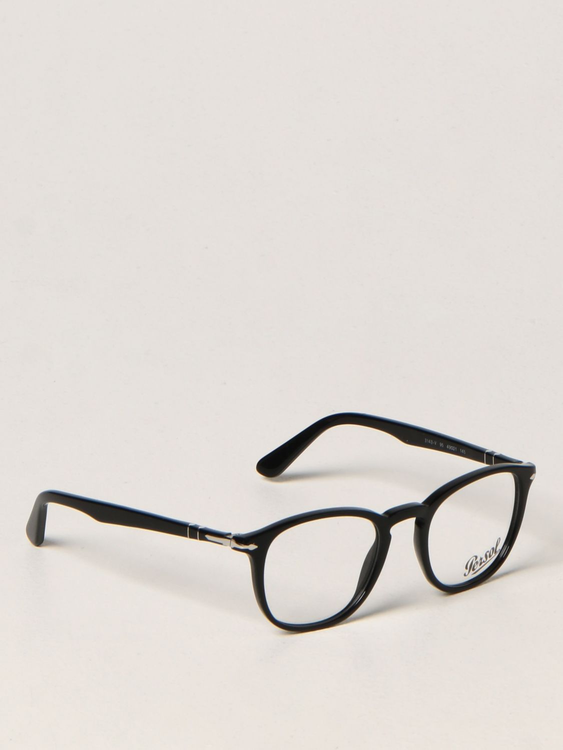 Glasses Persol: Persol eyeglasses in acetate black 1 1