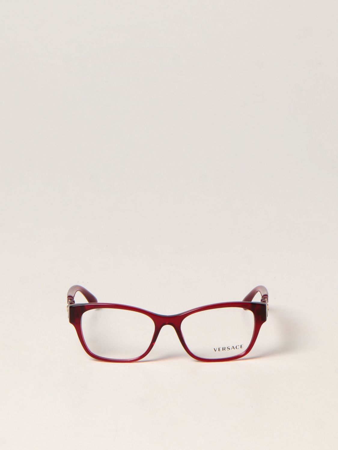 Glasses Versace: Acetate eyeglasses with medusa red 2