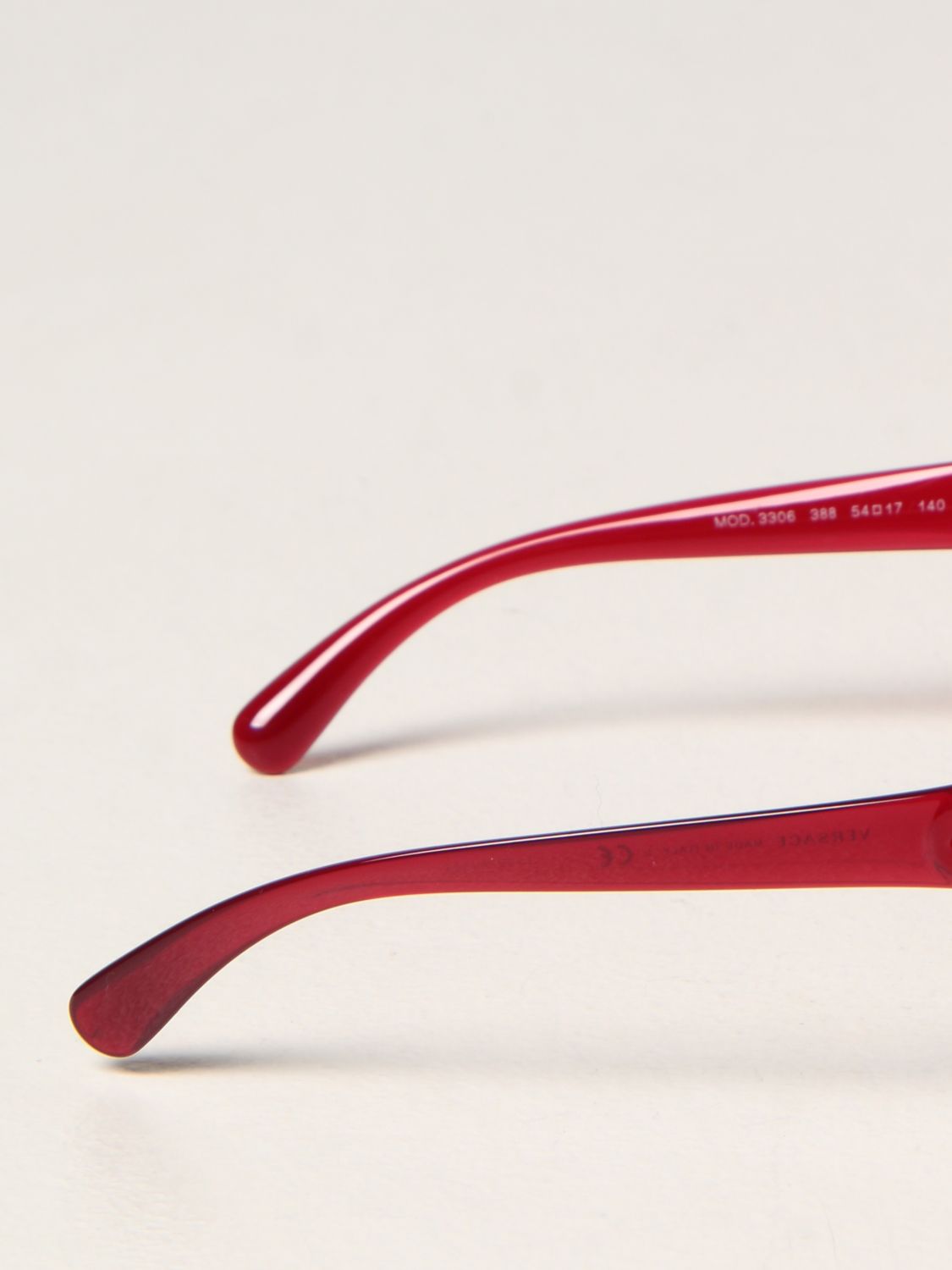 Glasses Versace: Acetate eyeglasses with medusa red 3