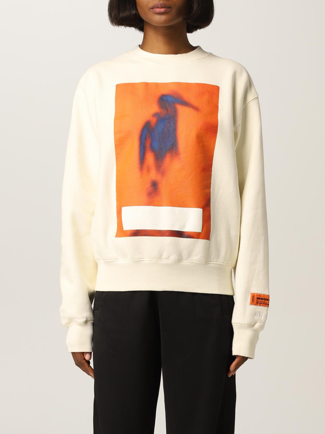HERON PRESTON: Sudadera mujer - Crema | Sudadera Heron Preston  HWBA007F21JER001 GIGLIO.COM
