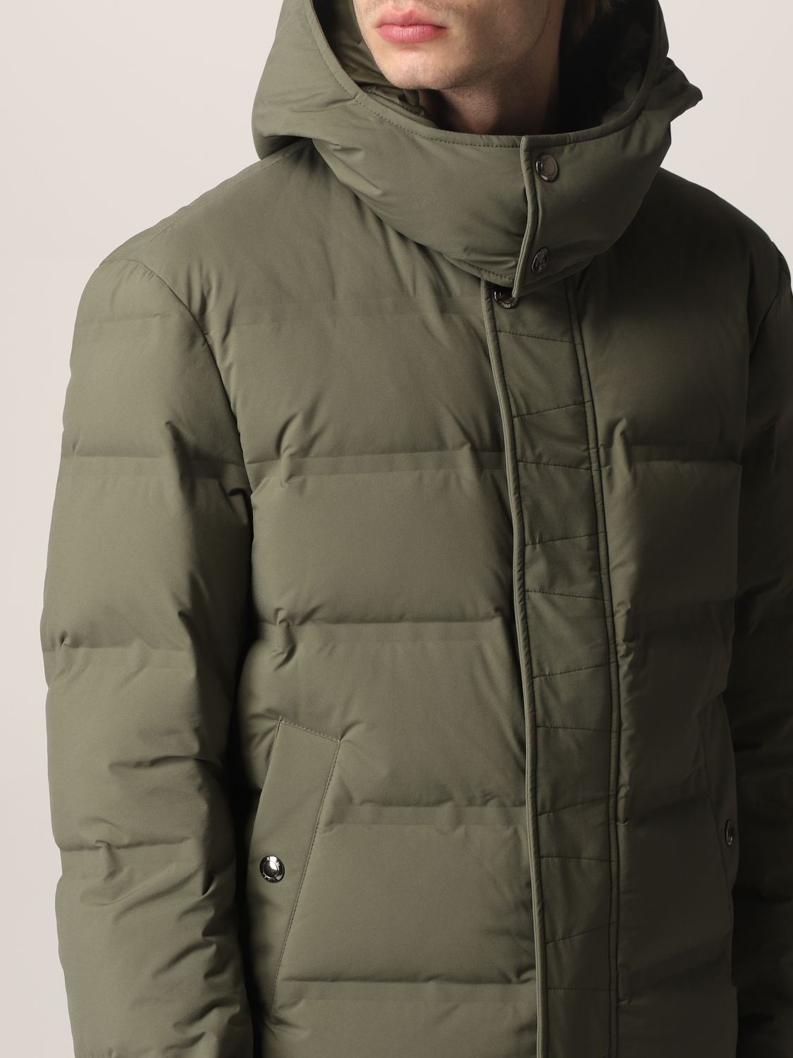 KIRED: down jacket in quilted nylon - Green | Kired jacket ...