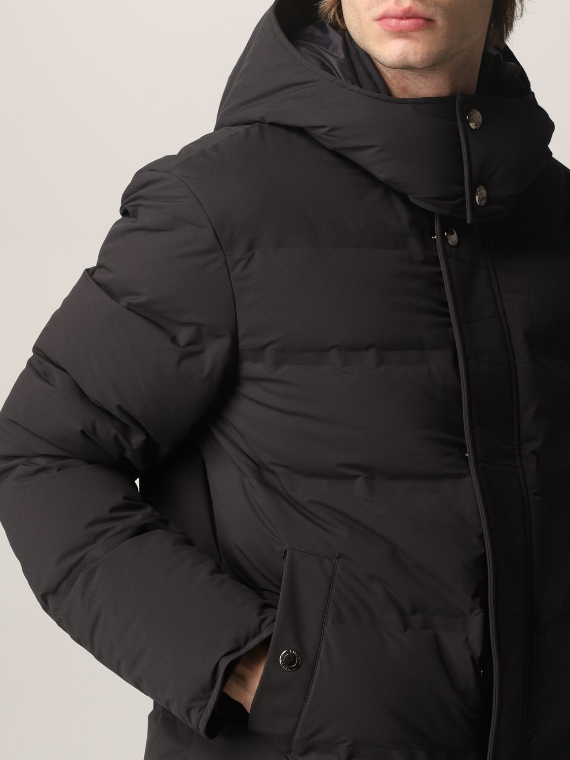 KIRED: down jacket in quilted nylon - Black | Kired jacket ...