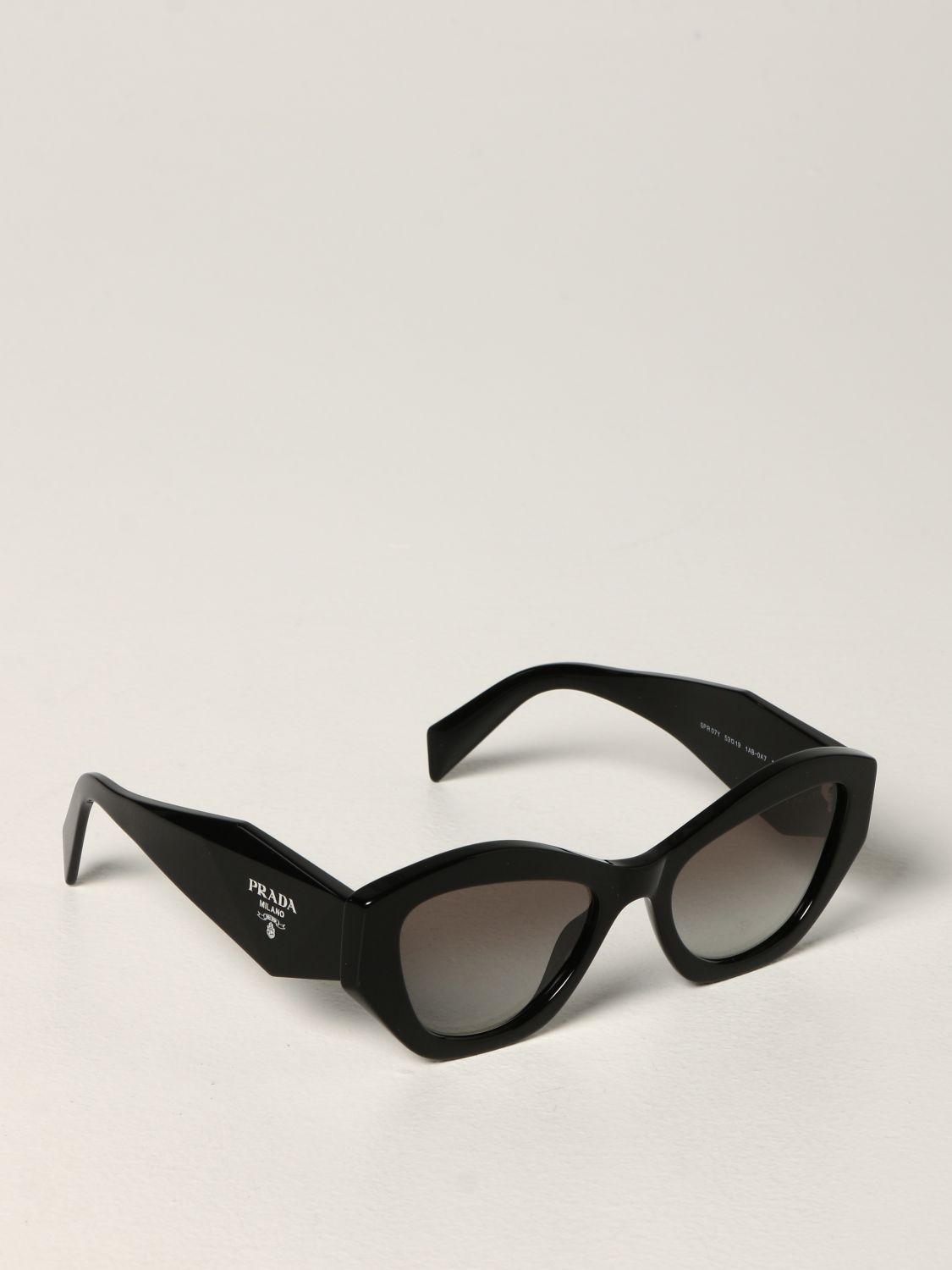 PRADA: sunglasses in patterned acetate - Black | Prada sunglasses SPR ...