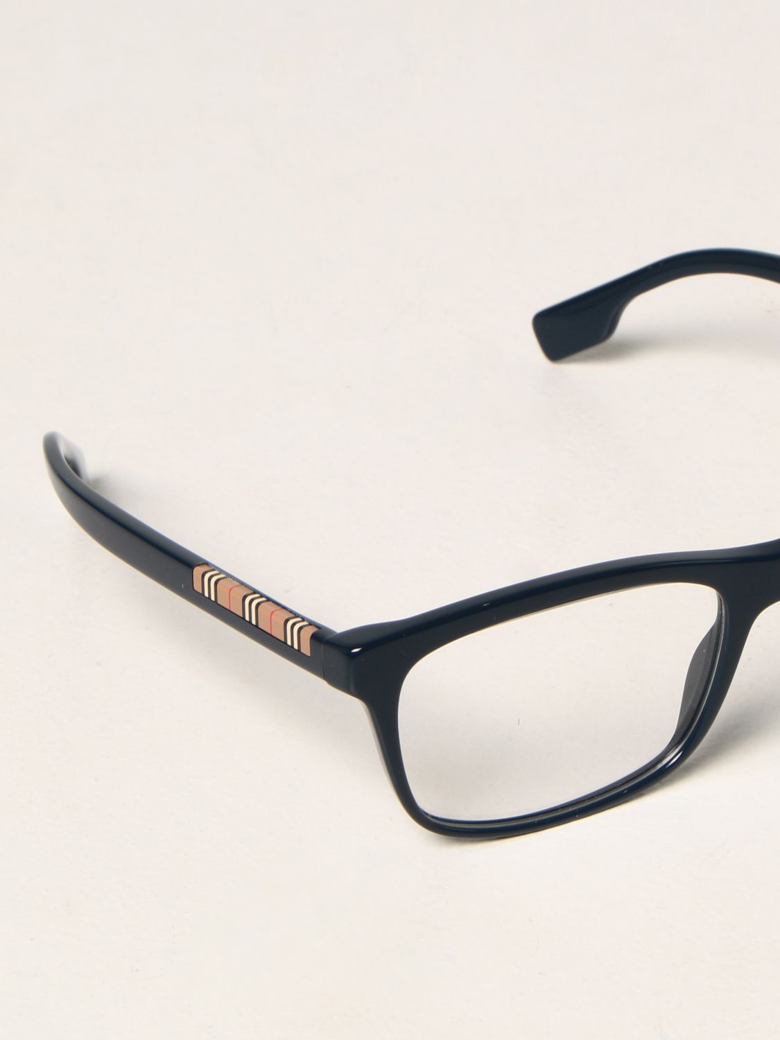tunnel vold Stolpe BURBERRY: eyeglasses in check acetate | Glasses Burberry Men Blue | Glasses  Burberry B 2334 GIGLIO.COM