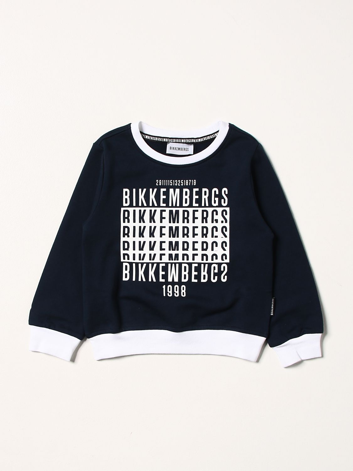 scheuren Voorgevoel Intimidatie BIKKEMBERGS: sweatshirt in cotton with prints - Navy | Bikkembergs sweater  BK0493 online on GIGLIO.COM
