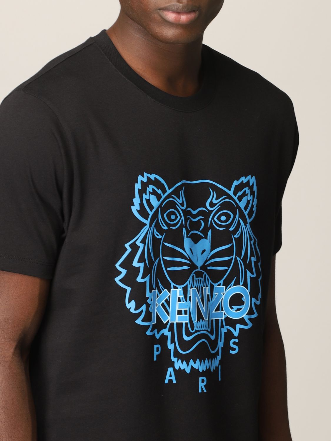para hombre, Negro | Camiseta Kenzo FB65TS0204SP línea en