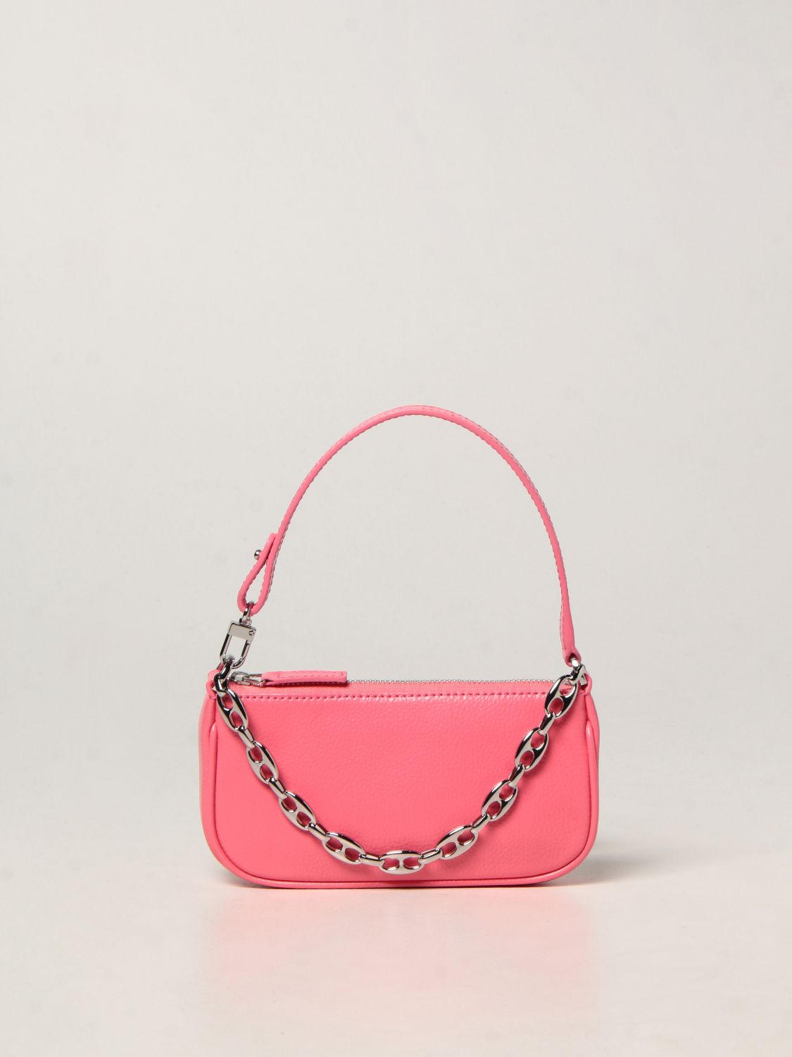 BY FAR: bag in grained leather - Pink