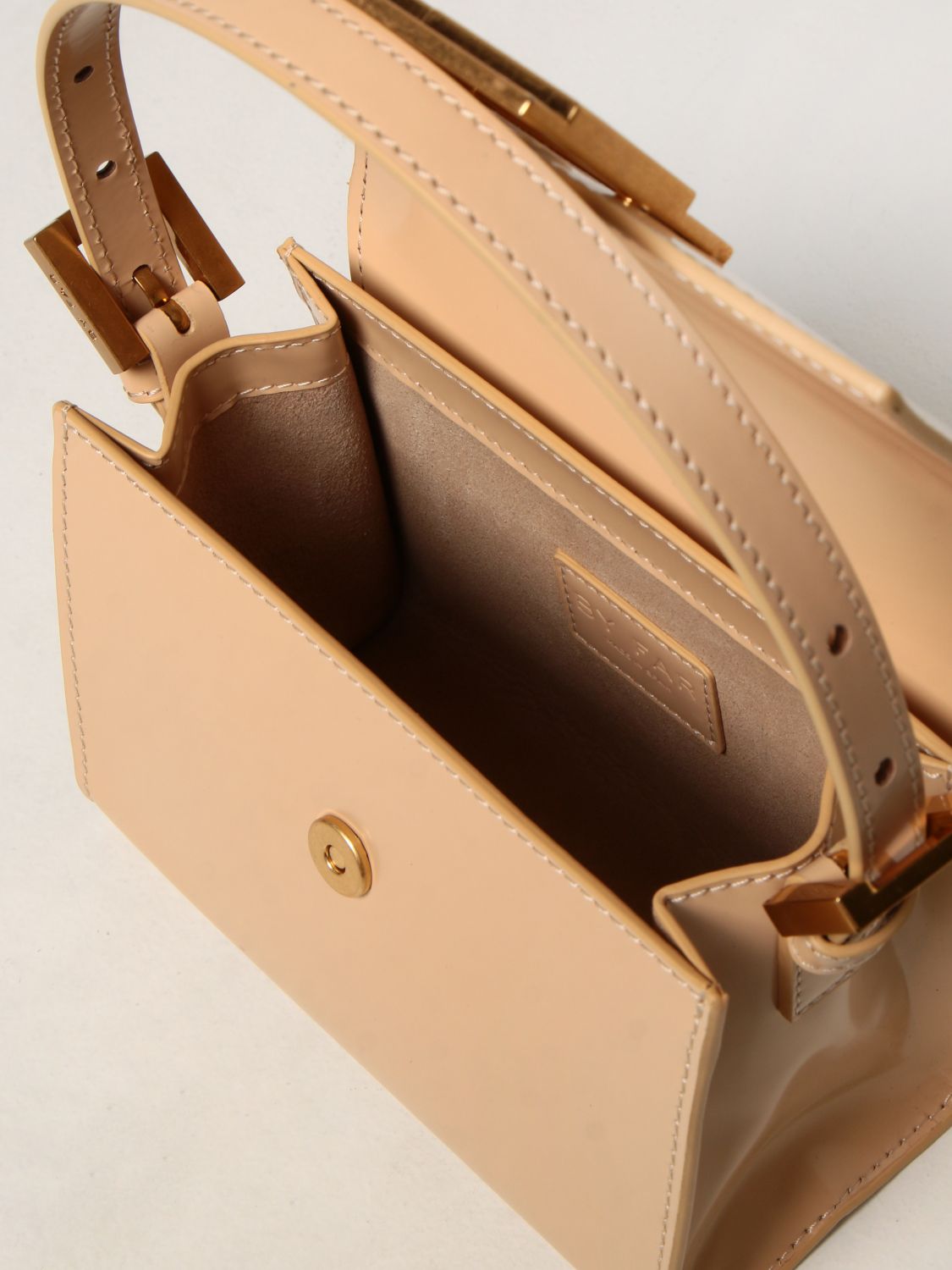 Mini bag By Far: Fran Sand By Far bag in brushed leather sand 5