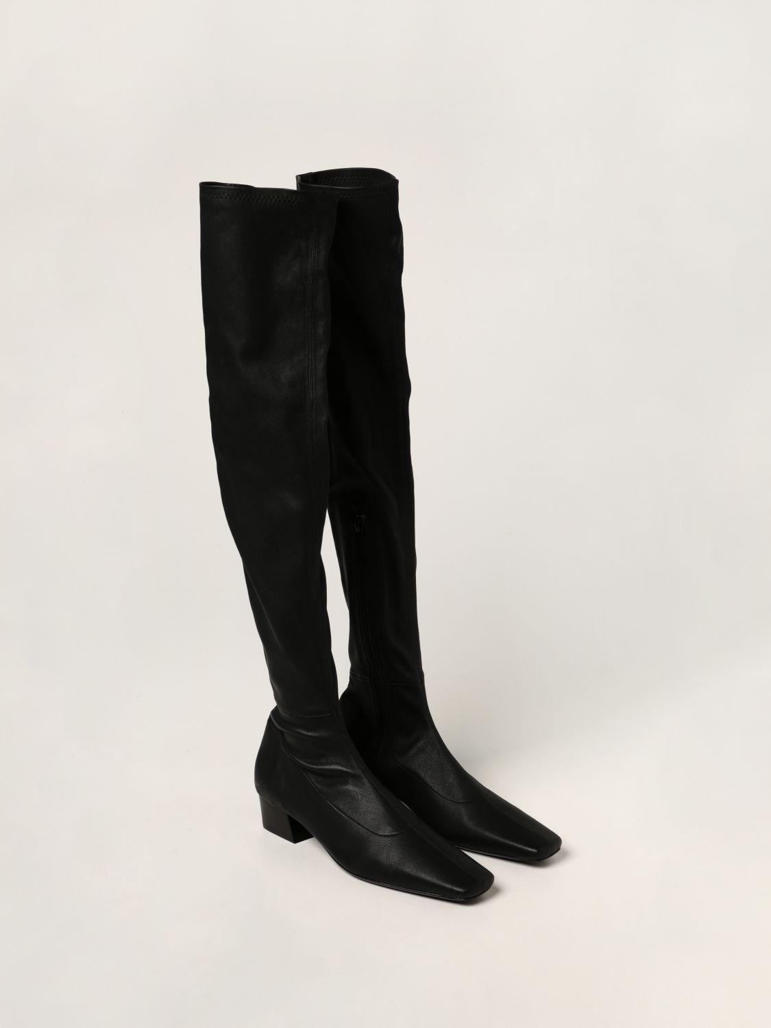 Boots By Far: By Far boot in stretch leather black 2