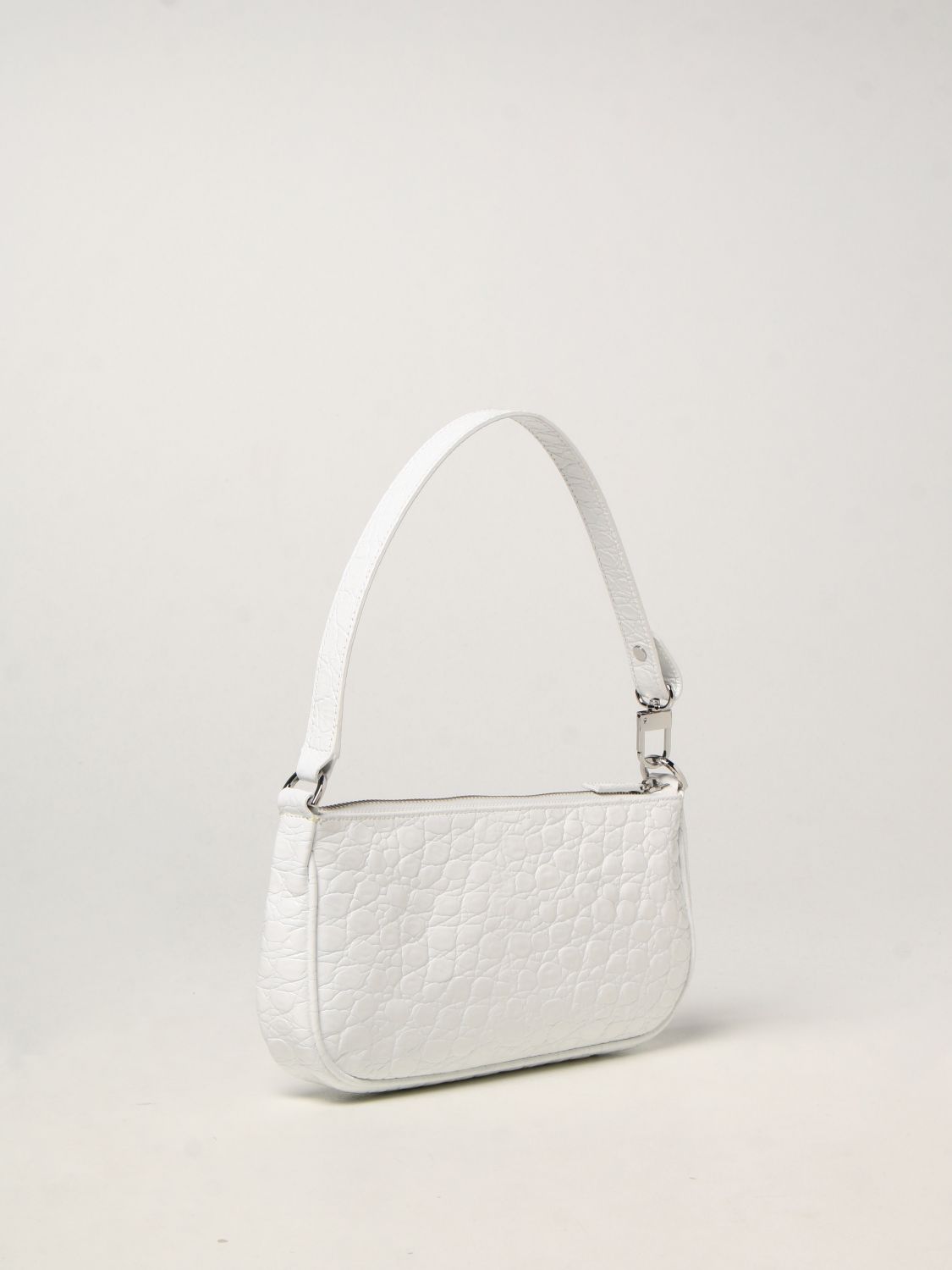 Shoulder bag By Far: Rachel By Far shoulder bag in crocodile print leather white 3