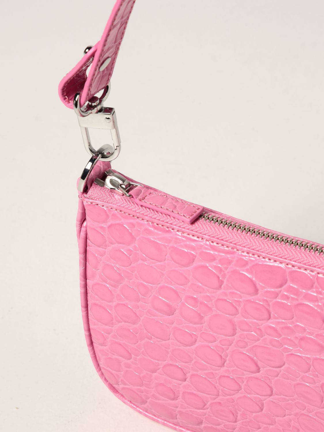 Shoulder bag By Far: Rachel By Far shoulder bag in crocodile print leather cyclamen 4